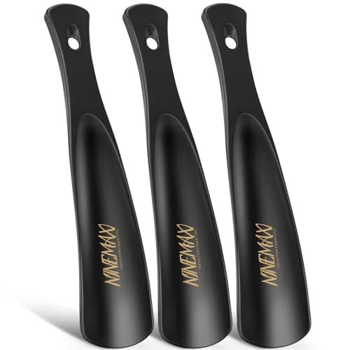 NINEMAX Small Shoe Horn Plastic,Travel Shoehorn for Men Women Kids(3Pc)