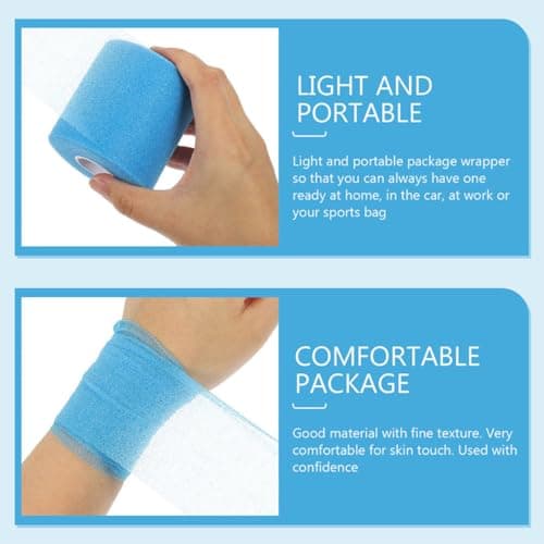 IDEANATEGRATE 2 Rolls Professional Sports Tape with Pu and Foam Material, Portable and Easy to Use Athletic Wraps for Knees and Wrists Suitable for Outdoor Activities and Sports Bag — view 5