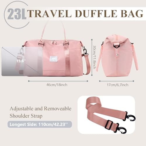 VMIKIV Sports Gym Bag Womens Travel Duffle Bag Mens Weekend Cabin Bags for Overnight,Hospital,Undearseat Carry on Hand Luggage for Easyjet,for Ryanair,for Vacation,Shopping,Casual — view 5