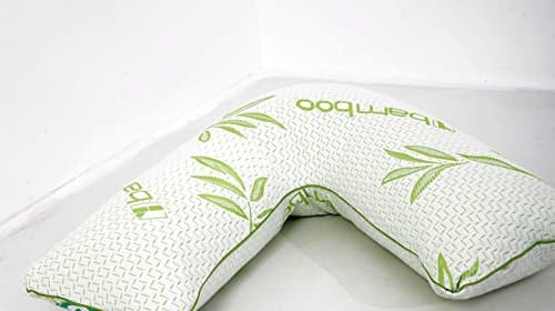 AR Textile Luxury BAMBOO V Shape Pillow With Removable & Breathable BAMBOO Cover - MEMORY FOAM V Pillow For ORTHOPEDIC Support,MATERNITY & PREGNANCY. — view 2