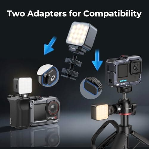 SMALLRIG Magnetic Video Light for Action Cameras, Mini Video Light with 500mAh Battery, 3000K-6000K, Detachable Cold Shoe Adapter, for DJI OSMO Nano Action 6/5/4/3 Pro, for Insta360 Ace Series - 5446 — view 6