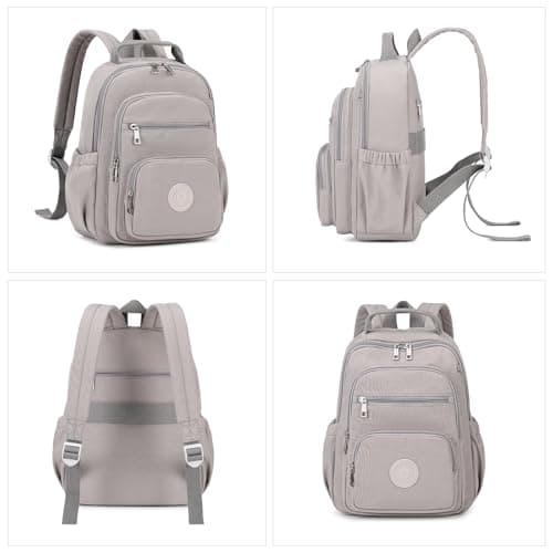 QIXIHU Mini Backpack for Women, Small Backpack for Ladies Bookbag Purse for Women with Handy Wallet and Luggage Strap, Grey — view 2