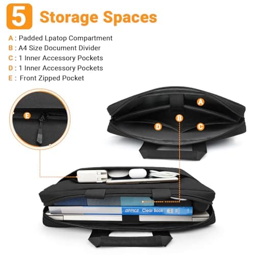 ZYB Waterproof Laptop Bag 15 15.6 16 Inch Laptop Case 15 15.6 16 Inch-Black — view 5