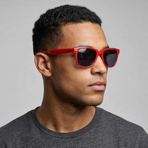 Komonee Drifter Sunglasses UV400 Protection Red Classic Style Retro Sun Shades Eye Glasses Unisex For Men Women Travel & Fashion – Lightweight Frame Fashion Eyewear Outdoors — view 2