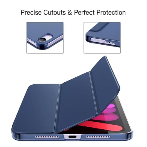 JETech Case for iPad mini A17 Pro/6th Gen (2024/2021), Navy Blue — view 3
