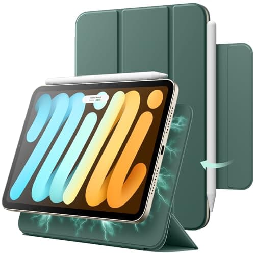 JETech Magnetic Case for iPad mini A17 Pro/6th Gen (2024/2021), Misty Green