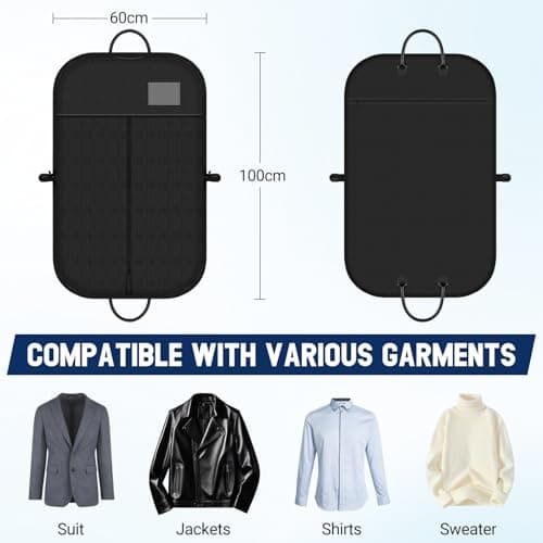 Suit Bags for Men 100 x 60 CM, Premium Oxford Fabric Garment Bags — view 6