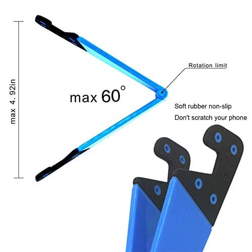 Kemoxan 10 Pack Foldable Small Phone Stand for Desk, Pocket Portable Kickstand, Colourful Cell Phone Travel Mount Compatible with Universal iPhone IPads Android — view 6