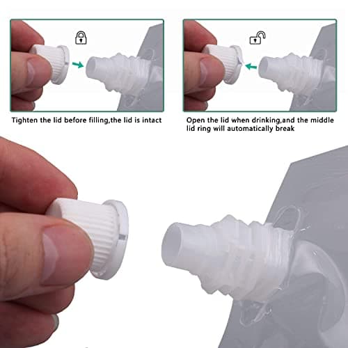Cruise Liquor Flask Kit for Travel,Concealable and Reusable Rum Runner Alcohol,Leak-Proof, BPA-Free,Juice Travel Plastic Flasks Liquor Bags for Sneak Drink（4-3Kit） — view 3