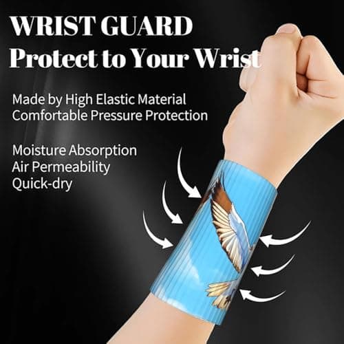 Seagulls in flight Wrist sleeve.Elastic Athletic Sleeve Pair, — view 4