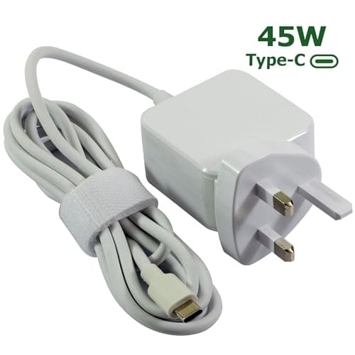 Lite-am 45W USB-C Fast Charger PD 3.0 UK Plug Power Adapter with Type-C Cable White For Amazon Eero Pro-6 mesh WiFi Router, Fire HD 8 — view 4