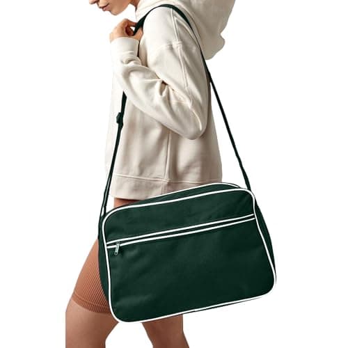 BagBase Retro Shoulder Bag - Burgundy/Sand — view 2