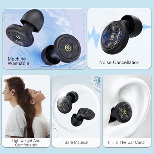 Ear Plugs for Sleep, 45db Noise Cancelling Ear Plugs Earplugs with 4 Pairs — view 5