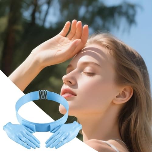 Beach Hats for Women, Lightweight Headwear as Joke Props | Funny Hand Shaped Sun Hat - for Summer Holidays, Travel Trips, Fishing, Golf, Hiking, Gardening, Swimming Pool, Outdoor Sp, blue — view 3