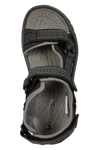 Mountain Warehouse Crete Mens Sandals - Durable Summer Shoes, Sturdy Grip, Cushioned Footbed, Neoprene Lined, Hook & Loop Straps Beach Shoes - for Spring Travel, Walking, Grey, 11 UK — view 6