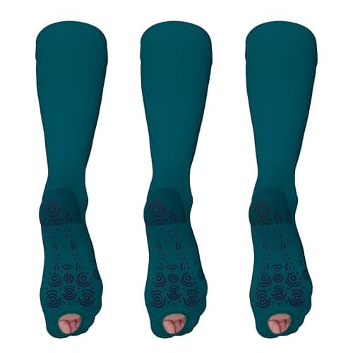 FITLEGS - Grip Anti-Embolism Compression Stocking, Multipack, L, Teal