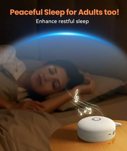 Dreamegg D11MAX, Portable White Noise Machine for Baby & Adults, White — view 6