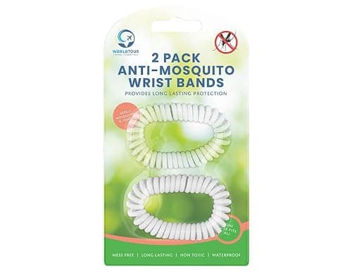 White PVC Travel Anti-Mosquito Wristbands - 4 Pack, Non-Irritating & Safe Pest Repellent for Outdoor Protection — view 2