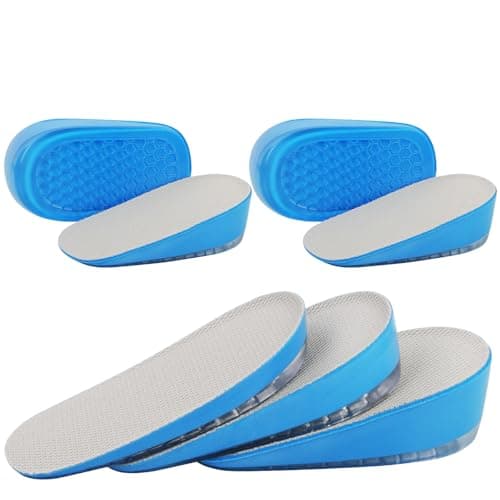 URAQT Gel Heel Lift Inserts, Shock Absorbing Cushion, 3.5cm Height, Men L