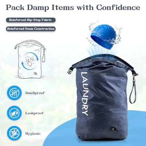 CANBOX Travel Laundry Bag, Vacuum Compression Dirty Clothes Travel Bag — view 3