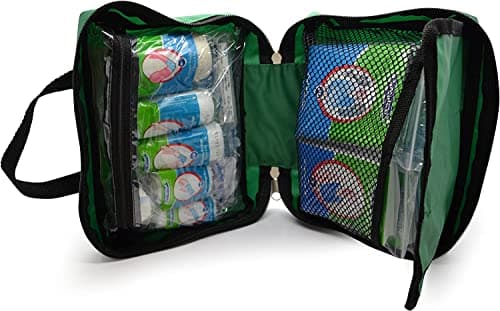 90 Piece Premium Kit Includes Eyewash | 2 x Cold (Ice) Packs and Emergency Blanket | for Home, Office, Car, Caravan, Workplace, Travel | Pasha81 Ltd First aid Kit Bag — view 5