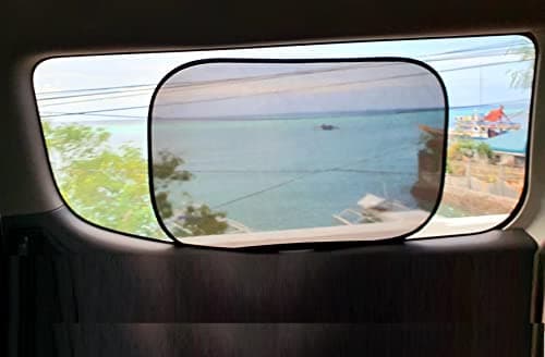 Car Window Shades - Certified 99.79% UVA & 99.95% UVB Sun Protection. Award Winning car Sun Shade for Side Windows. 4 Pack Transparent Shades 25" x 16" - Car Accessories Interior by Kinder Fluff