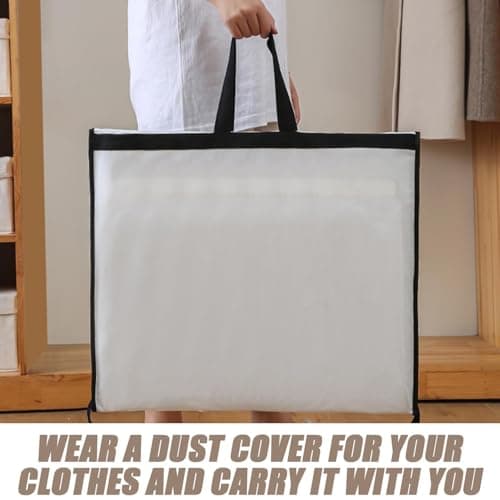 Long Dress Bags Covers Garment Storage bags with Zip Wedding Dust Cover Foldable Washable Clear Lightweight Garment Bags for Travel Weddings Suits and Dresses (white) — view 4