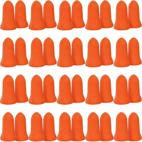 Cwmniily 20 Pairs Ultra Soft Foam Ear Plugs, 38dB Noise Reduction Disposable Sleeping Earplugs, Orange Bullet Earplugs for Sleep, Side Sleepers, Travel, Concerts, Work Study Noise Blocking