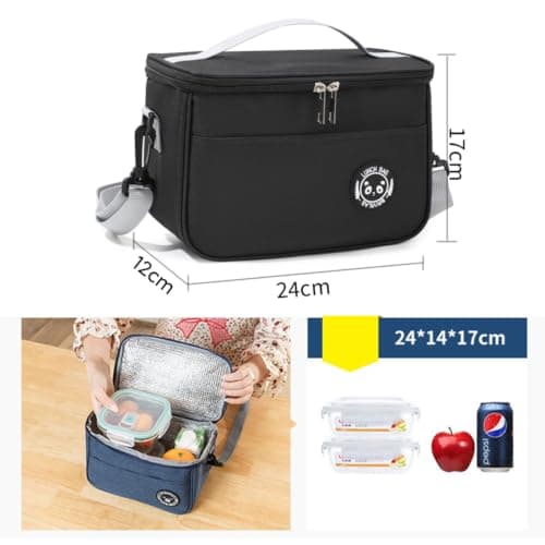 5.7L Family Picnic Cooler Bag Thermal Lunch Bag Cooling Bag for Work Beach Picnic Camping Keep Food Warm or Cold Insulated Cooling Bag for Camping,BBQ,Family,Car and Outdoor Activities — view 2