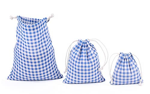 Amoyie Cotton Drawstring Bag 3pcs, Kids Storage Bag, Fabric Organiser Pouch — view 2