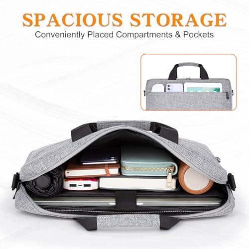 HEDUGO Laptop Bag Case 15.6 Inch Computer Sleeve Messenger Bag with Adjustable Shoulder Strap Briefcase Carry Case for Men Women to Work School Travel,Fit 14 to 16 Inch Laptops — view 4