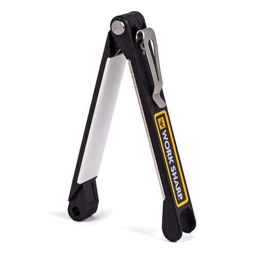 Work Sharp Guided & Folding Field Sharpener UK - Portable Outdoor Multi Knife and Tool Sharpener - Compact Travel Manual Guided Professional Sharpening System Tool for Knives (Folding Field Sharpener)