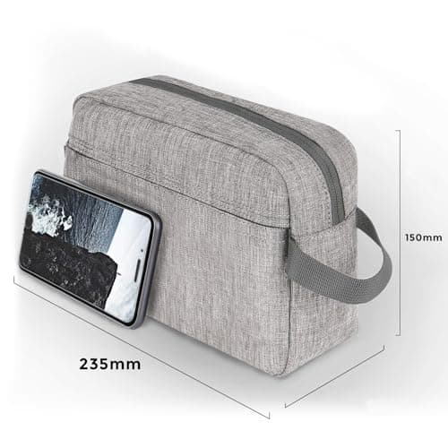 KOOSREEL Travel Toiletry Bag for Men and Women, Portable Travel Wash Bag Water-Resistant Shaving Bag Makeup Bag with Handle Dopp Kit for Toiletries Accessories Cosmetics Brushes — view 5