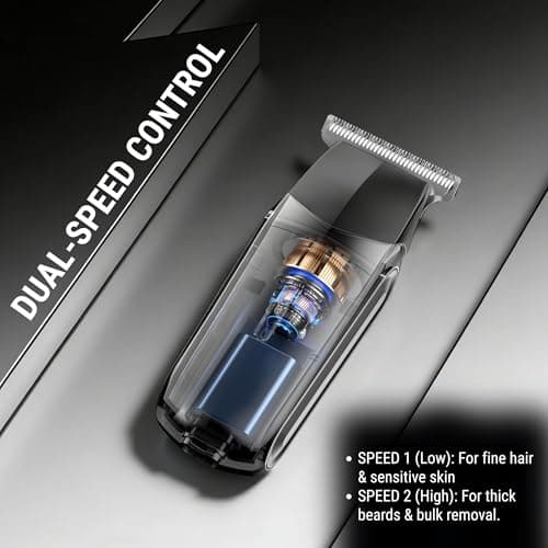 BarberBoss 3-in-1 Men’s Electric Shaver, Travel Trimmer Kit for Men, Beard & Hair Trimmer, Nose & Ear Trimmer, Mini Foil Shaver Head, Male Grooming Set with 5 Guide Combs, QR-2211 — view 6