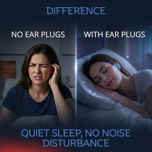 Silicone Ear Plugs for Sleeping, 7 Pairs Noise Cancelling Earplugs for Snoring, Soft Moldable Reusable Ear Plugs, Ear Protection for Side Sleepers, Swimming, Travel & Study, Blue — view 3