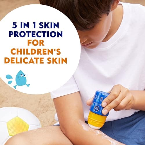 NIVEA Sun Kids Protect & Care SPF 50+ Roll On (50ml), Sunscreen with SPF 50, Roll-On Kids Sun Cream for Delicate Skin, Immediately Protects Against Sun Exposure — view 6