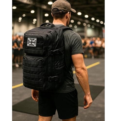 Military Tactical Backpack 45L Heavy-Duty Water-Resistant Rucksack with Webbing 6 Compartments & Padded Back Support Ideal for Hiking, Athletes, Gym, Travel, Sports, Camping & Everyday Carry — view 2