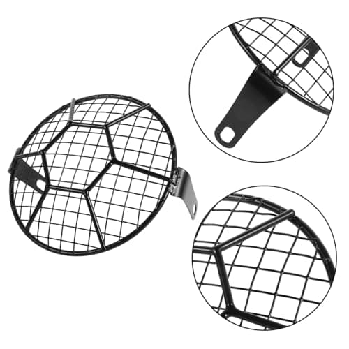 OSOLADY Motorcycle Headlight Hood Mesh Grill Led Headlamp Protector Fit Easy Installation — view 2