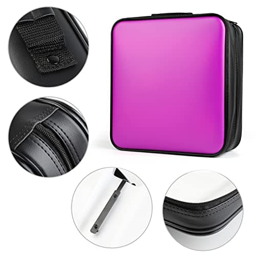 TIMCORR CD Case DVD Holders Storage - 432 Capacity Portable Disc Organizer & CD Wallet Binder Sleeve Holder for Car Travel | Media (Purple) — view 4