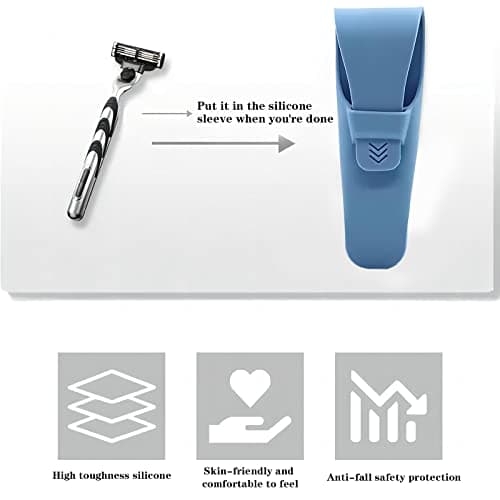 Skyzone Razor Case, Waterproof Razor Protector, Portable Silicone Razor Travel Case for Manual Razor Storage and Travel（blue） — view 2