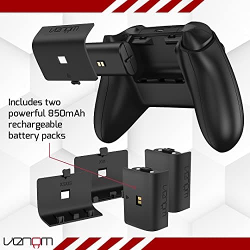 Venom Twin Charging Dock with 2 x Rechargeable Battery Packs - Black (Xbox Series X & S/Xbox One) — view 3