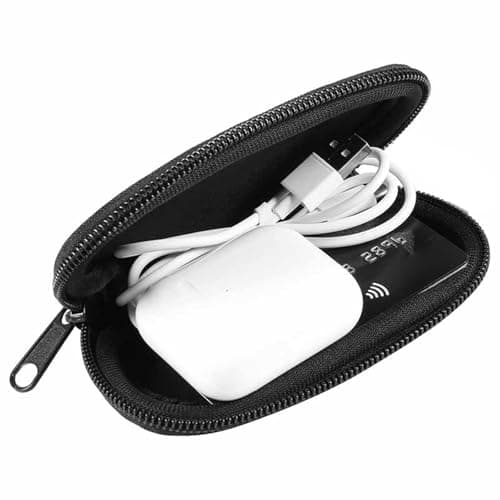 General Earphone Organizer, Water Resistant Structure, Lightweight Portable Bag with Flexible Compartment for Travel, Small Neoprene Earphone Holder — view 3