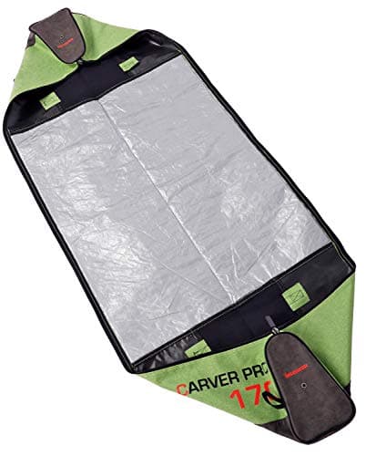BRUBAKER Combo Set Carver Performance - Ski Bag and Ski Boot Bag for 1 Pair of Skis + Poles + Boots + Helmet - Green Black - 66 7/8 Inches / 170 Cm — view 4