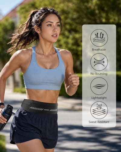Reflective Running Belt Phone Holder for Running Slim Belt for Men & Women — view 2