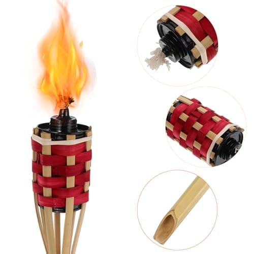 2pcs Bamboo Torch Outdoor Lighting for Yard and Lawn — view 6