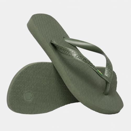 Havaianas Top Brasil Unisex Adults FlipFlop Olive Green 8.5/9 UK — view 4