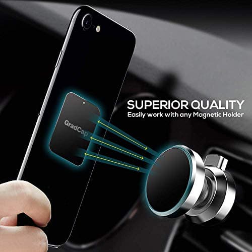 GradCap Magnetic Phone Mount Metal Plates, 4 Packs Ultra Thin Metal Discs — view 2