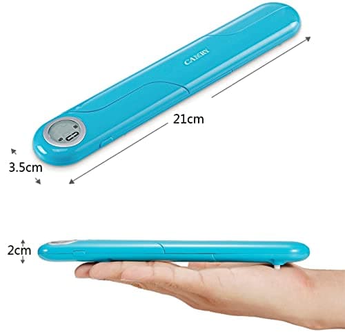 CAMRY Foldable Digital Kitchen Scale, Blue — view 2
