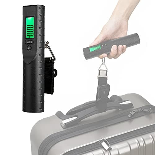 Travel Luggage Scale, Portable Digital Hanging Suitcase Weighing Scales, USB Rechargeable, with 3000MAH Mobile Power Supply, LED Mini Handheld Flashlight Function, Backlight LCD, 50kg/10g