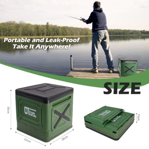 Foldable Portable Toilet for Camping & Travel – Heavy Duty 150kg Capacity, PP-ABS Collapsible Toilets Stool with Storage Bag, Waste Bags & Solidifier – Emergency Toilet for Car, RV, Fishing, Outdoor — view 2
